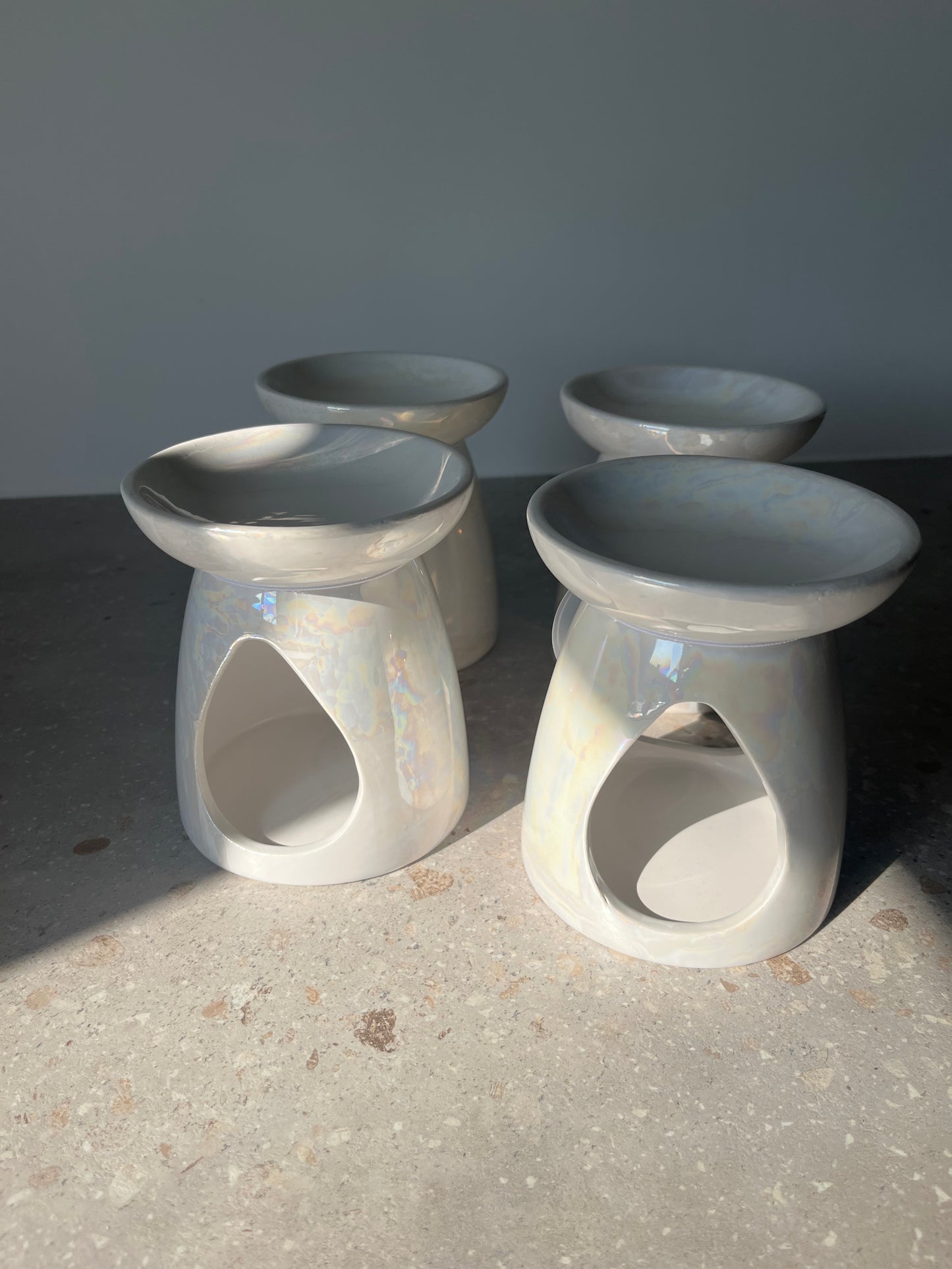 Pearlescent wax burners