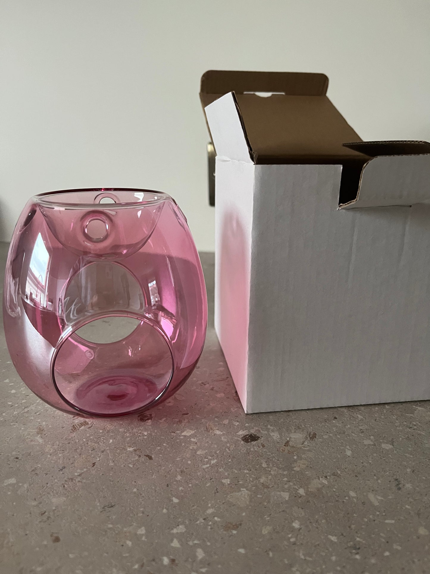 Pink wax melt burner