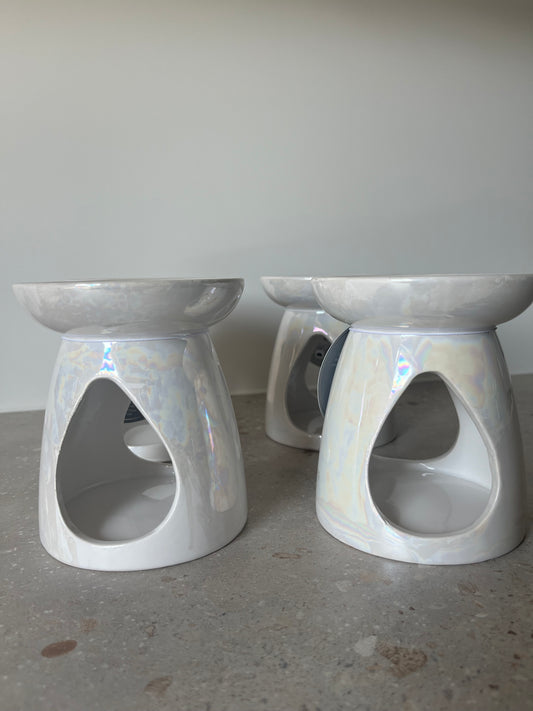Pearlescent wax burners
